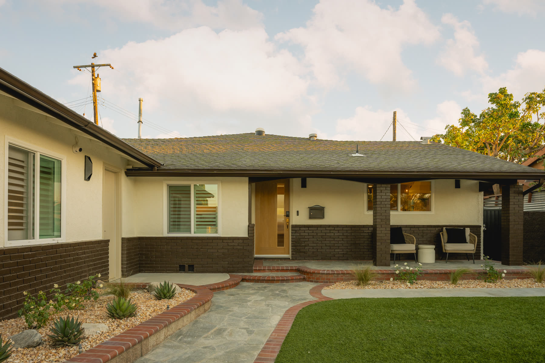 Front elevation and garden