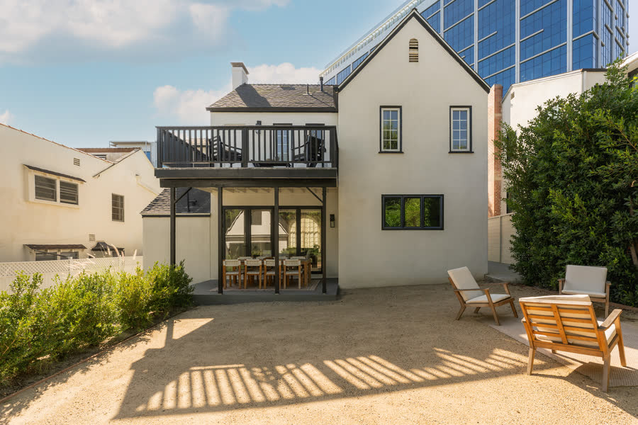 Rear elevation and courtyard
