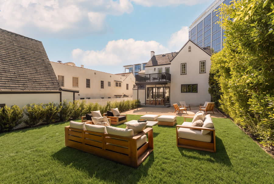 Lawn and outdoor living room