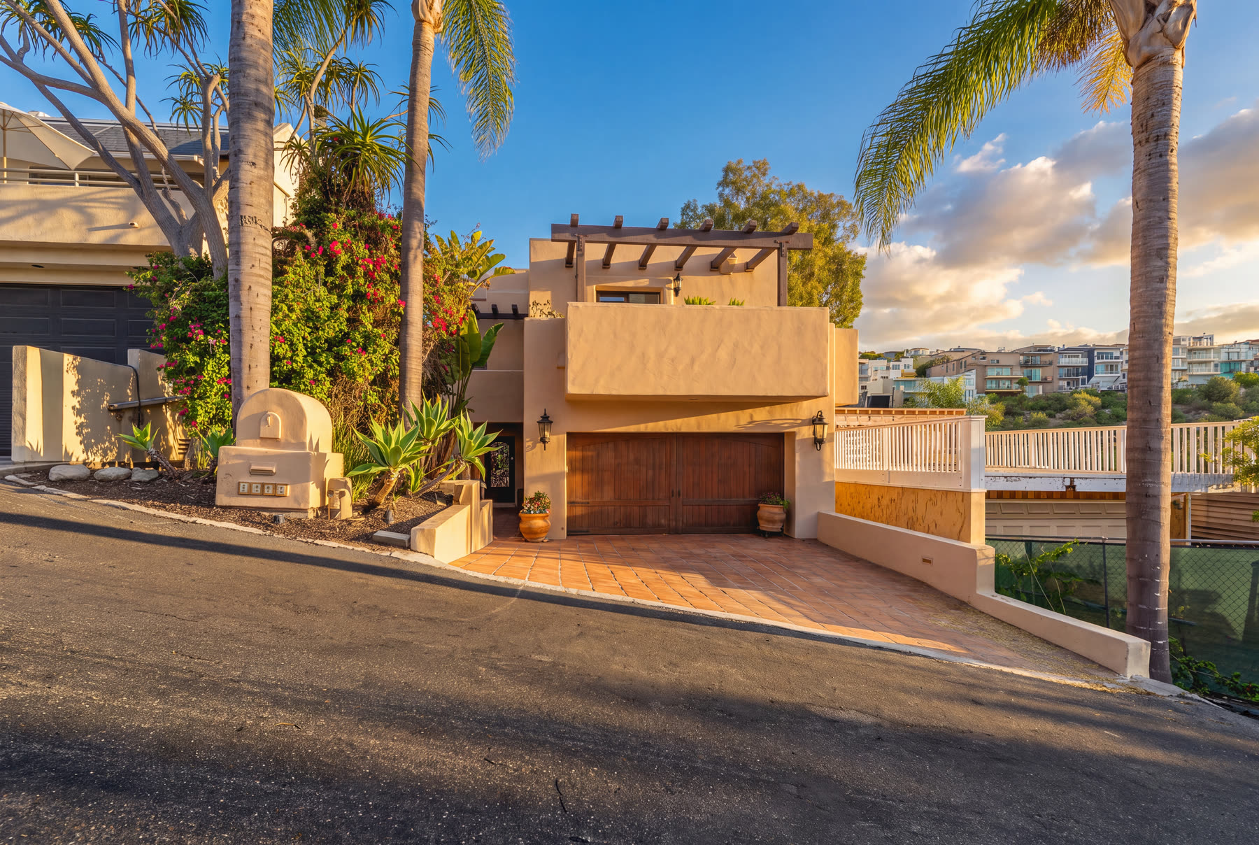Street elevation in morning light