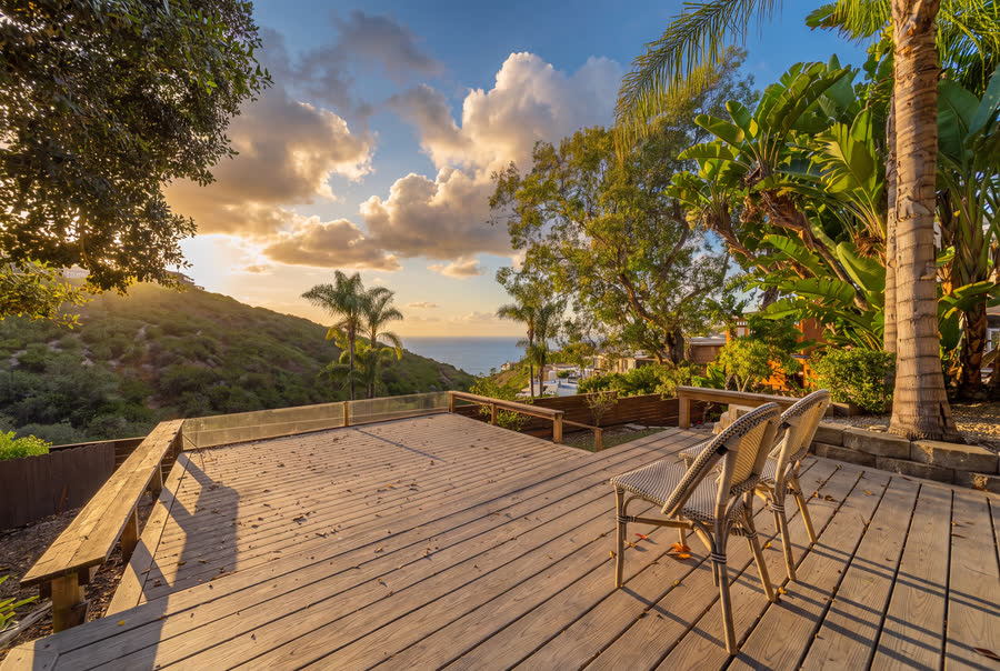 Deck among the trees
