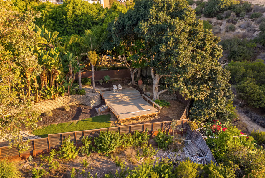 The garden from above