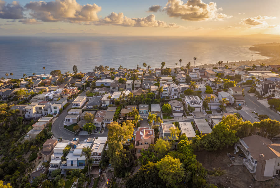 Laguna Beach coastline from above