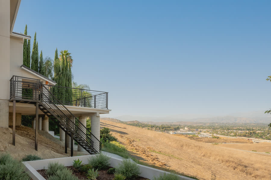 Rear deck over the hillside